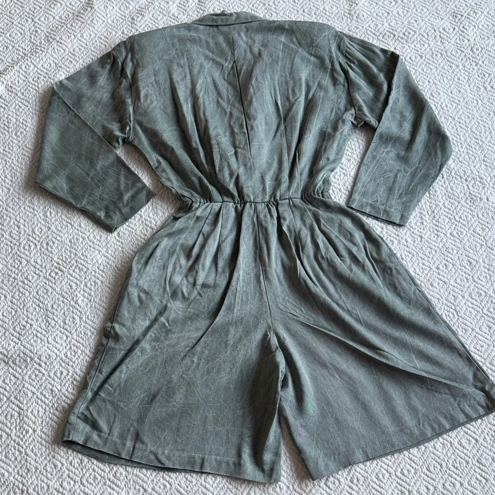 Vintage Rabbit Rabbit Rabbit Aqua Green Romper Size 6 - 100% Rayon - Picture 7 of 7